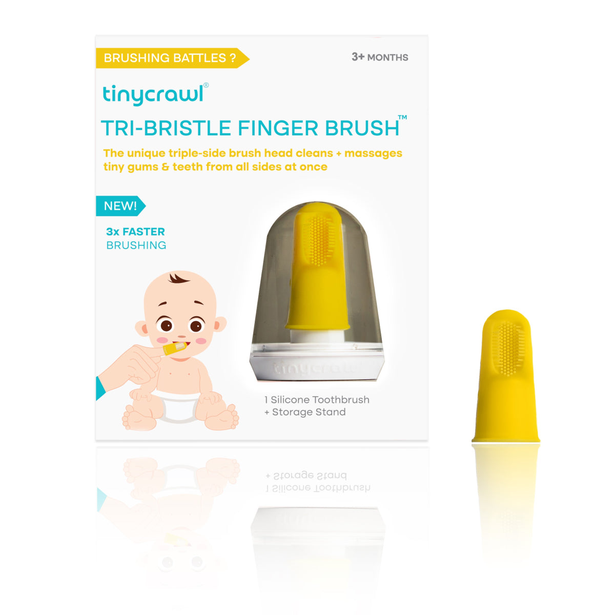 TRI-BRISTLE FINGER BRUSH